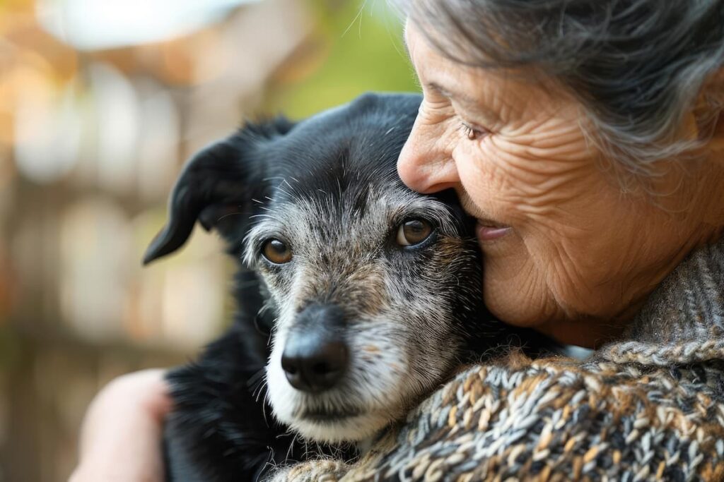 Cumberland Hills | Resident Hugging Dog