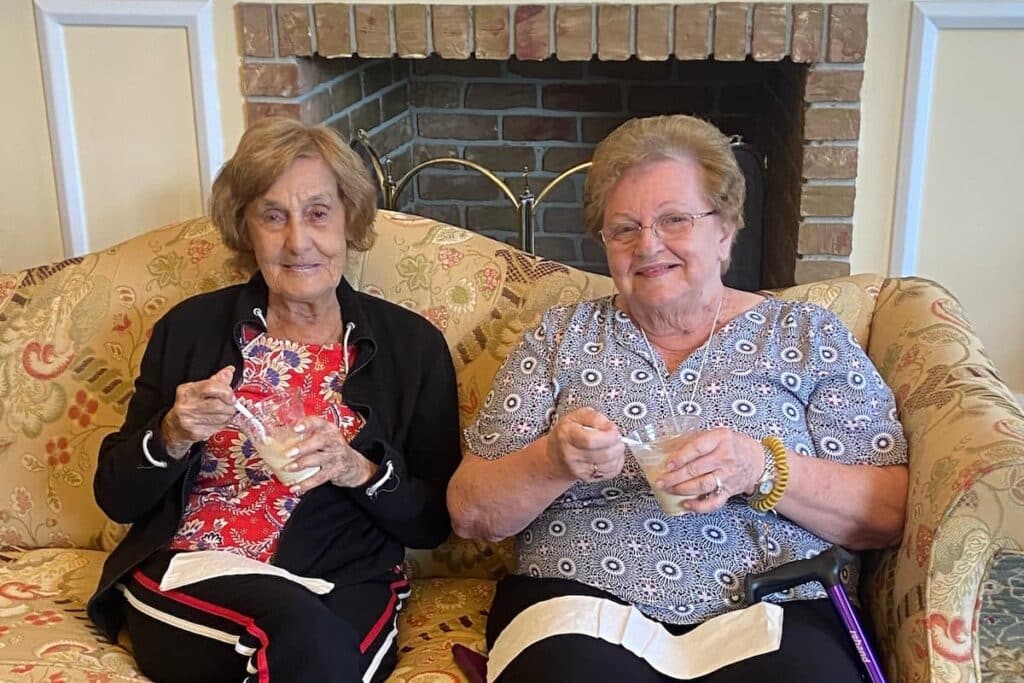 Independence Hall | Senior friends eating together