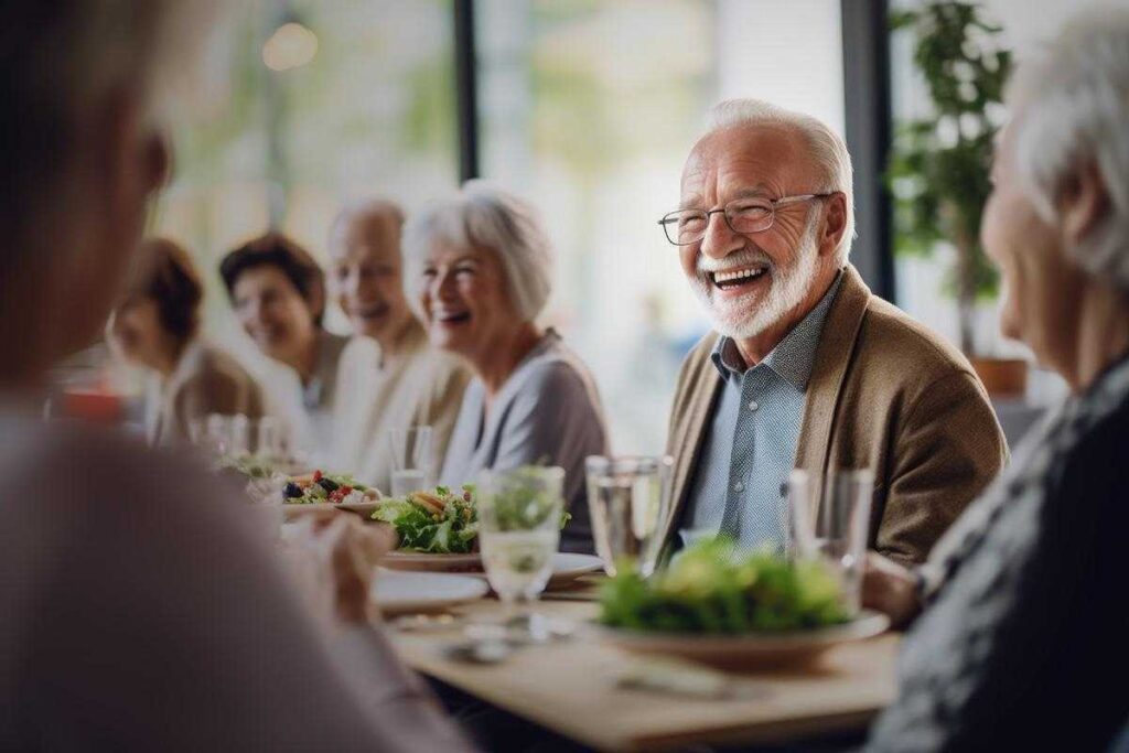 Independence Hall | Group of Seniors Enjoying a Healthy Meal