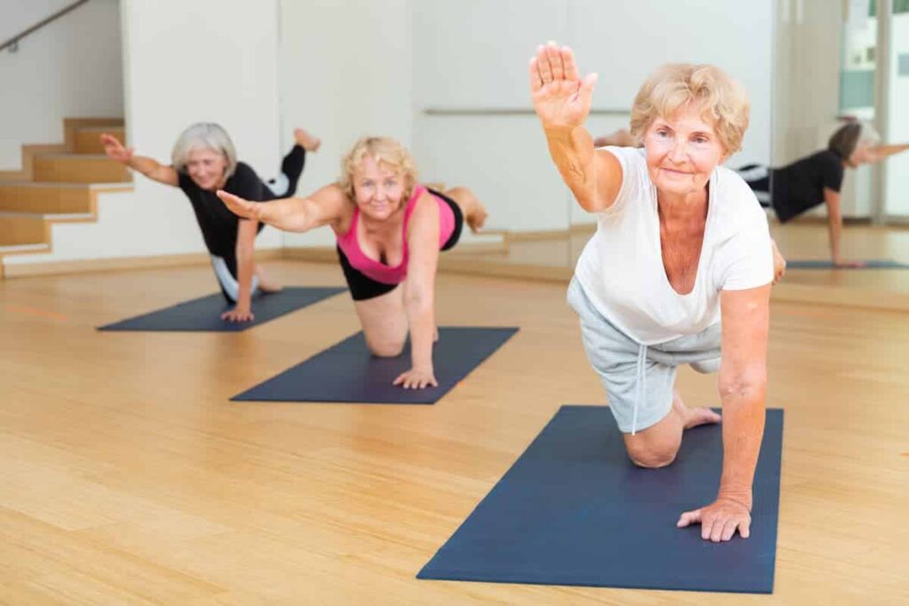 Cumberland Village Independent Living | Seniors Doing Balance Exercises