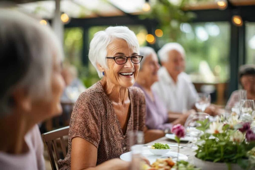 Cumberland Village Independent Living | Seniors Socializing Over A Healthy Lunch